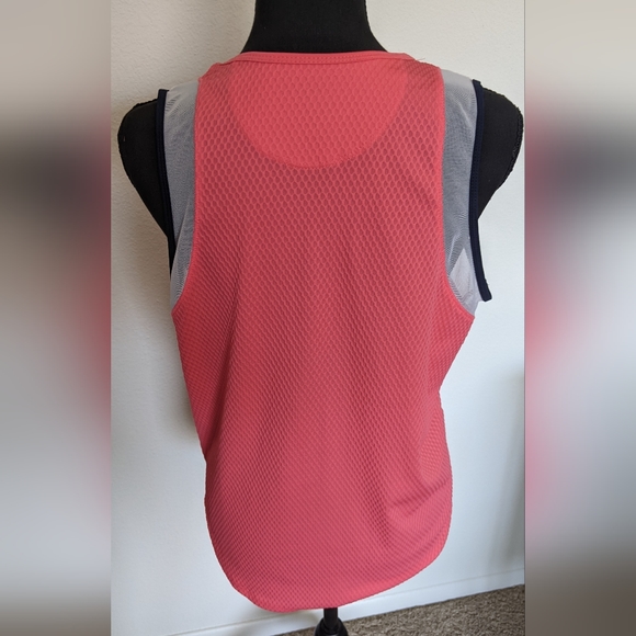 Lucky in Love Coral Tennis Tank, size medium - Picture 2 of 4